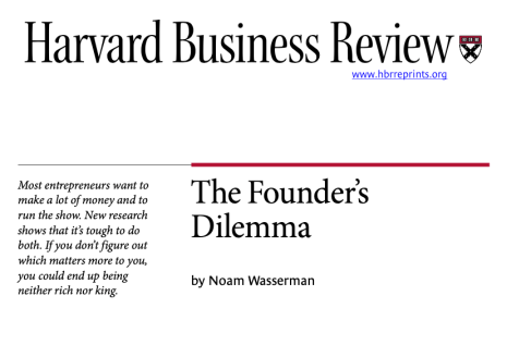 Harvard Business Review (founder's dilemma)
