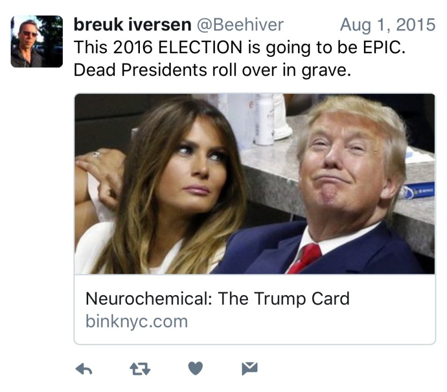 Breuk Iversen (Trump Twitter Post) February 2016