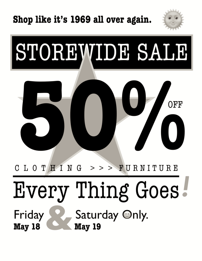 Every Thing Goes Sale Sign