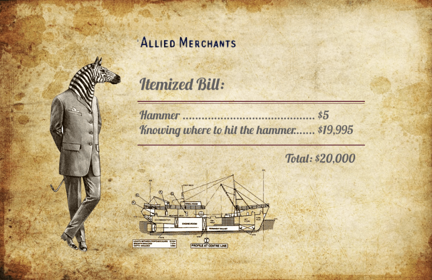 Hammer itemized bill